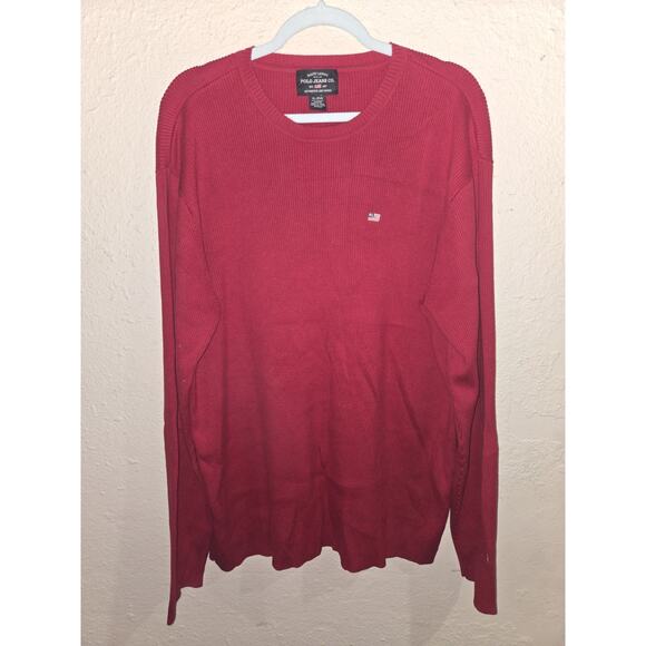Vintage 90s Ralph Lauren Polo Jeans Co Knit Sweater Red Men's Size XL
